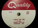 JOHNNY CASH I WALK THE LINE 78 RPM QUALITY CANADA RECORD VG+ OR BETTER RARE 1956