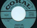 BUDDY HOLLY 45 PEGGY SUE on CORAL rare promo