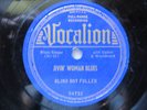 Pre-War Blues 78, Blind Boy Fuller, Jivin' Woman Blues, Vocalion 4732, nice copy