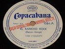 THE CHAMPS 1958 El Rancho Rock/Midnighter 10” VERY RARE  Promo 78 RPM Ex BRAZIL