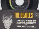 Beatles 45 Do You Want to Know/Thank You VEE JAY EX pic sleeve/VG vinyl brackets