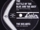 BEE GEES 45: BATTLE OF THE BLUE & GREY/3 KISSES OF LOVE AUSSIE LEEDON  POOR 1963