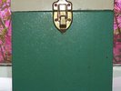 Vintage Green and Cream Metal 45 rpm Record Box