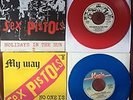 SEX PISTOLS MY WAY ITALIAN BLUE VINYL HOLIDAYS ITALIAN RED VINYL UNPLAYED