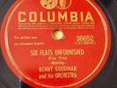 JAZZ 78 rpm RECORD Columbia BENNY GOODMAN Six flats unfurnished / Why don´t...