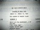 LEGENDS OF ROCK 1989 - The Legend Of Robert Plant - Rare RADIO SHOW 2 LP