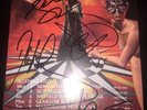 IRON MAIDEN RARE FULLY SIGNED FLYER AUTOGRAPH SLIGHT DAMAGE