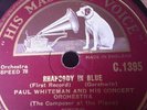 Paul Whiteman George Gershwin Rhapsody In Blue Vintage Gramophone Record 1935