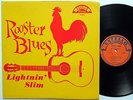 LIGHTNIN' SLIM LP Rooster Blues MONO Louisiana Blues 1ST PRESS 1960 sm649