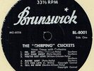 THE CRICKETS - THE CHIRPING CRICKETS - NZ BRUNSWICK LP BL-8001 - RECORD ONLY
