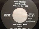 SICK AND THE LAME: Ate Days a Week/I Laugh at Dead Dogs RARE KBD PUNK 7