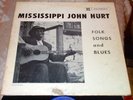 MISSISSIPPI JOHN HURT Folk Songs And Blues PIEDMONT Orig* CANDY MAN Salty Dog Lp