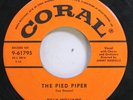 50'S & 60'S 45 Billy Williams - The Pied Piper / Butterfly On Coral