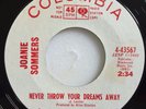 VG+ NORTHERN SOUL 45 PROMO / JOANIE SOMMERS / NEVER THROW YOUR DREAMS / 43567