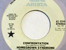 HOMEGROWN SYNDROME Confrontation ARISTA 45 modern soul funk VG++ original 1981