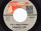 Funk 45 BARBARA LYNN I'm A Good Woman/Running Back Tribe HEAR