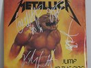 Metallica Signed Jump In The Fire Vinyl Record W/ James Lars Kirk & Cliff Burton