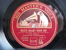 78rpm COMEDIAN HARMONISTS - HEUTE NACHT ODER NIE / AUF WIEDERSEHEN, MY DEAR