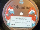 CALIFORNIA RAMBLERS ROLLINI It Had To Be You/Shine COLUMBIA 127-D E 78RPM HEAR