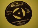 UK BRUNSWICK-BUDDY HOLLY-ROCK AROUND WITH OLLIE VEE/MIDNIGHT SHIFT-VG