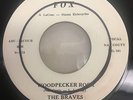 NAT COUTY & THE BRAVES * Woodpecker Rock 45 *  Rockabilly OG Fox 101