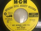 BURT WARD * Boy Wonder I Love You 45 * Rare MGM Promo Batman Frank Zappa