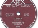 The CHORDETTES 78 RPM Record. Lollipop