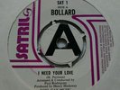 RARE ROCK POP 45 Bollard Need Your Love/ Sunshine Morning SATRIL PROMO S1 SAT1