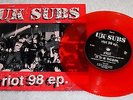 UK Subs - 'Riot 98 Ep' (Very Rare Picture Sleeve Red Vinyl 7