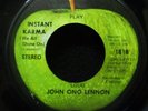 John Ono Lennon Instant Karma 45 promo one sided RARE Apple 1818 Beatles