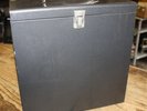 Vintage Industrial Gray Metal LP Record Case Carrier