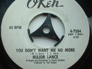 MAJOR LANCE YOU DON'T WANT ME NO MORE OKEH LABEL IN EXCELLENT CONDITION