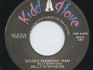Hear- Rare Rockabilly 45- Billy Stephens- Dozen Diamond Man- Kidd Glove #302- M-