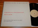 Stockhausen Kontakte Contacts German Ed1 Wergo Massive Cardboard/Booklet NM