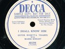 78pc-Black Gospel-DECCA 48194-Sister Rosetta Tharpe w/ Marie Knight *****PROMO