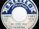 THE GLAD RAGS 45 My China Doll / Just One Love PROMO Doo Wop dm185