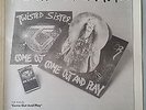 TWISTED SISTER COME OUT.. Original 1985 SOUNDS Trade Press Advert Poster Size ##