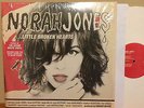 NORAH JONES LITTLE BROKEN HEARTS WHITE VINYL RECORD 2 LP VG+ w/ POSTER