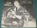 Elvis Presley 47-6643 Love Me Tender 45 W/ Black Sleeve Silver Line