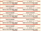 Jukebox Star Title Strip Full Sheet NOS AC/DC Back In Black