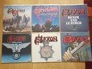 Saxon - s/t Strong Arm Wheels Crusader Power & Glory Denim & Leather LP Metal