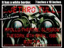 Jethro Tull live Apollo Theatre, Glasgow 8th of April 1980 A4 size poster print