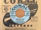 JOHNNY BURNETTE TRIO Lonesome Train/I Just Found Out CORAL 9-61758 Rockabilly 45