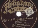 Max Kuttner  auf kleiner 17 cm  Platte : Ein Schäfermädchen weidete