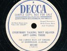 78tk-Black Gospel-DECCA 48180-Famous Blue Jay Singers of Birmingham,Ala.***PROMO