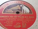 BACH CONCERTO FOR TWO VIOLINS FRITZ KREISLER & EFREM ZIMBALIST HMV DB587 & 588