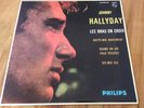 JOHNNY HALLYDAY *BRAS ENS CROIX* 1963 SPAIN EP Languette + Philips inner sleeve