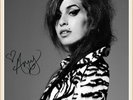 Amy Winehouse signed autographed print, on gold frame, choice of sizes