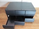 Vintage Retro Music Audio Tape Cassette 3 Draw Storage Boxes One Pair FREE POST