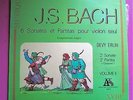 French OG LP Devy Erlih Bach Sonatas partitas violin vol 2 Ades stereo MINT